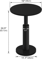 LAATOOREE Round Side Tables Set of 2, Pedestal Drink Table, Spacious Top - Image 3
