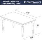 Grain Wood Furniture Valerie Original Solid Wood 63" Dining Table - Image 8