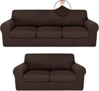 HunnmingRe Sofa Covers for 3 Cushion Couch Stretch Sofa and Loveseat Covers Set by HunnmingRe