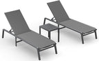Ciokea Aluminum Foldable Lounge Chairs Set of 2 by CIOKEA