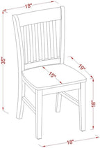 East West Furniture NDNO3-BCH-W 3 Piece Dinette Set - Image 6