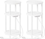HOOBRO Set of 2 Small Round Side Tables by HOOBRO