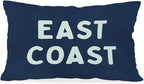 Coastal Throw Pillow Cover 12x20, Trendy Retro Dorm by Unknown
