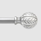 QDWIS Silver Curtain Rods for Windows 28 to 48 inch, Rustic Decorative Drapery by Unknown