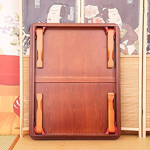 Multifunctional Square Folding Coffee Table, Hand-Painted Wooden Korean Style - Image 2