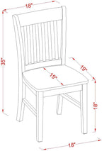 East West Furniture NDNO5-LWH-W 5 Piece Dinette Set - Image 9