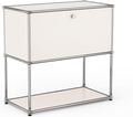 Modern Storage Cabinet White D Versatile Free-Standing Organizer by ARVORAHome