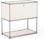 Modern Storage Cabinet White D Versatile Free-Standing Organizer by ARVORAHome