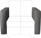 EASE MOOSE Armrest Module for Modular Sectional Sofa, Faux Leather Side by EASEMOOSE