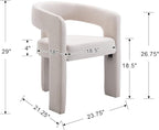 BESTANO Modern Linen Fabric Upholstered Dining Chairs - Image 3