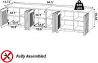 POVISON Full Assembled Mid Century Modern TV Stand, Entertainment Center - Image 7