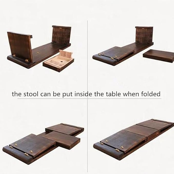 Tiny Side Table Wooden Floor Table - Image 2