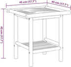 Natural Bamboo Fiber Coffee Table Square Modern Eco-Friendly Furniture - Image 2
