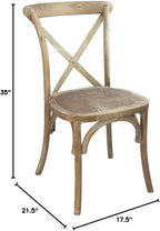 EMMA + OLIVER 2-Pack Wooden X-Back Dining Chair - Image 2
