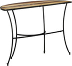 Solid Reclaimed Wood Side Table, Mixed Color Finish, 15.7x43.3x30.3 inch - Image 5