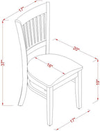 East West Furniture NDVA5-LWH-C 5 Piece Modern Dining Table Set Includes a - Image 14