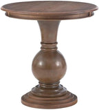 Pemberly Row Round Wood Accent Table, 26.5" High, Rustic Natural Finish by PEMBERLYROW