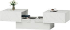 HedoAjim White Marble Coffee Table - Image 7