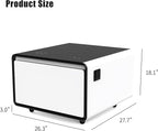 LUMISOL Smart Side Table with Built-in Fridge, Wireless Charging, Temperature - Image 7