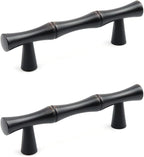 2PCS Bamboo Zinc Alloy Cabinet Handles, 2.5 Inch Hole Distance by Tighall