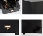Apothecary Cabinet with 10 Drawers & Labels Rustic Library Card Catalog Cabinet - Image 6