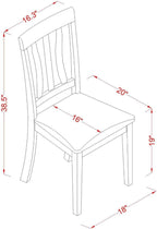 East West Furniture ANC-OAK-C Antique Dining Chairs - Image 3