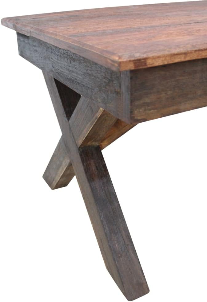 Wooden Coffee Table, Side Table Solid Reclaimed Wood 43.3"x23.6"x17.7" -AA - Image 3