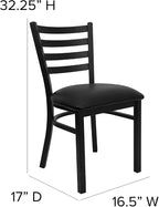 Flash Furniture Hercules Series Commercial Ladder Back Restaurant Chairs - Image 3