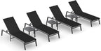 Ciokea Aluminum Foldable Lounge Chairs Set of 4 by CIOKEA