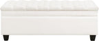 WUTUTUEE 51" Fabric Storage Ottoman Bench, Upholstered Rectangle End of Bed by WUTUTUEE
