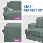 CUCRAF T Cushion Sofa Cover 2 Piece Armchair Slipcovers, Soft Thick Velvet - Image 6