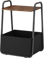 Rustic Brown Metal Frame Nightstand - Image 4