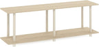 Furinno Turn-N-Tube No Tools Modern Rectangle Side Table, Bauhaus Oak/Beige - Image 5