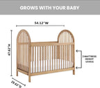 Soho Baby Everlee Convertible Island Crib, Honey Wood - Image 4