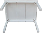 HomeStock Asian Aesthetics Table in Linen White, Made from Solid Parawood - Image 4