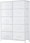 DUMOS Dresser for Bedroom, 10 Storage Drawers, Wide Fabric Closet Chests by DumosLifestyle