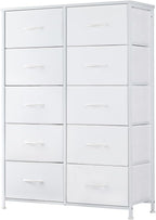 DUMOS Dresser for Bedroom, 10 Storage Drawers, Wide Fabric Closet Chests by DumosLifestyle