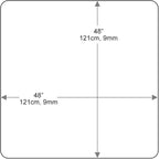 Dulles Glass 48 inch Square Glass Table Top - Image 3
