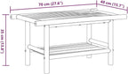 Bamboo Fiber Coffee Table with Storage Shelf, Eco-Friendly Modern Square Design - Image 2