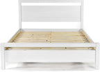 Grain Wood Furniture Loft Full Size Solid Wood Bed, Brushed White - Image 4