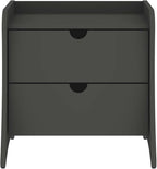 Eco Friendly Nightstand in Charcoal Gray Made from Sustainable Materials by Unknown