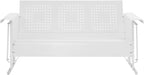 Crosley Furniture Bates Retro Metal Outdoor Sofa Glider, 3-Person Rocking Patio - Image 4
