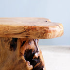 13.8" Cedar Stump Stool, Natural Wooden Side Table, Plant Stool, Live Edge - Image 6