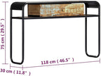 Console Table 46.5"x11.8"x29.5" Solid Reclaimed Wood, End Tables, Accent Tables - Image 2