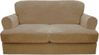 CUCRAF T Cushion Sofa Cover 3 Piece Loveseat Slipcovers, Soft Thick Velvet by CUCRAF