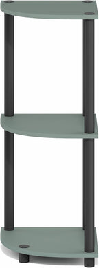 Furinno Turn-N-Tube Corner Shelf, 3-Tier Corner Bookshelf, Display Storage - Image 7