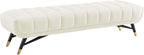 Modway Adept Mid-Century Modern Velvet Upholstered Tufted Accent Bench in Ivory - Image 4