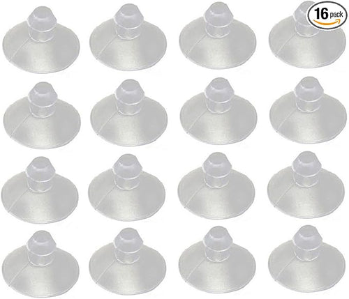 16 Pack 18mm/0.7" Mini Small Clear Suction Cups by bnafes