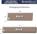 Grain Wood Furniture Loft Full Size Solid Wood Bed - Image 6
