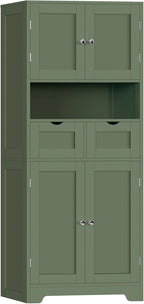Iwell 58" H Tall Bathroom Storage Cabinet by IWELL